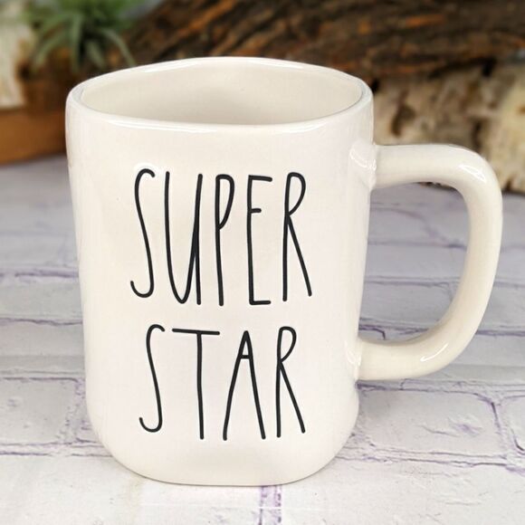 Rae Dunn SUPER STAR Double-Sided White/Red Ceramic Mug - Picture 2 of 7